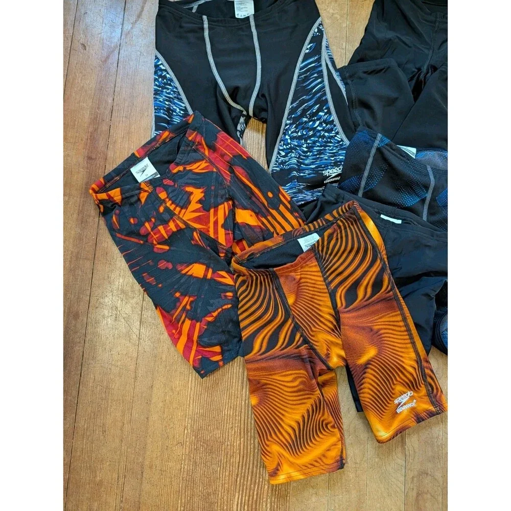 Speedo Boys Youth Size 24 & 26 Endurance+ Purpose Jammer Swim Suit Lot Of 8